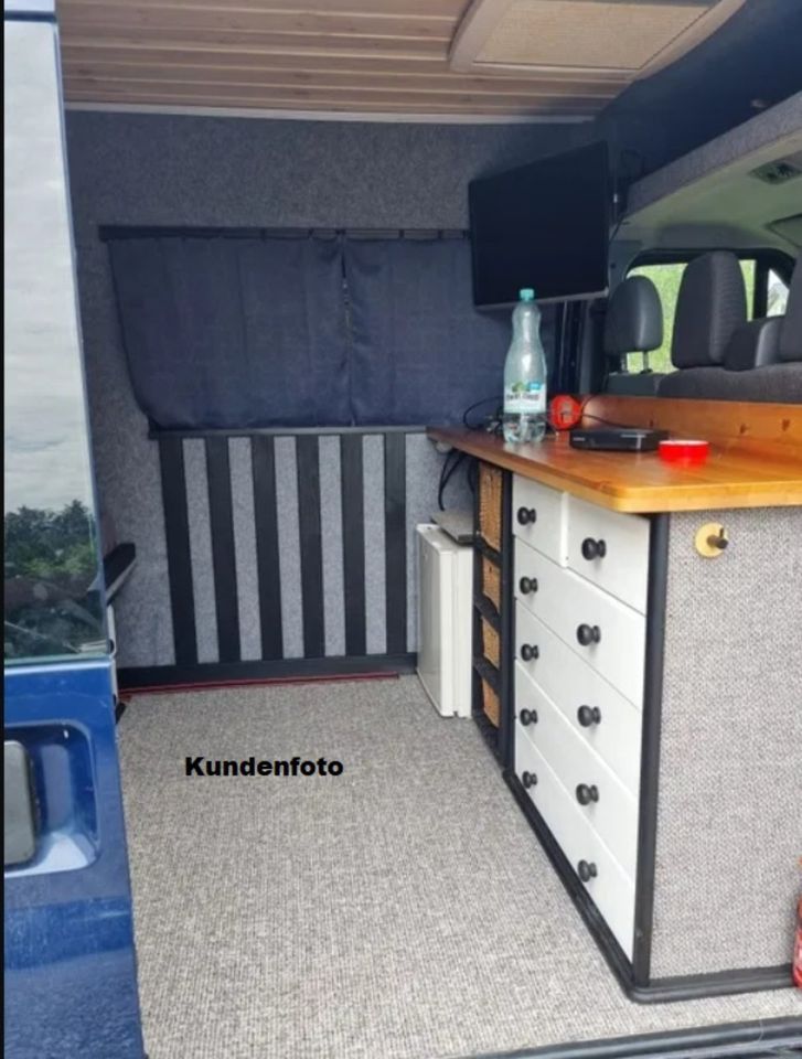 ✅ Camper Filz selbstklebend 4D soft 2-3mm für Van Bus T4 Boot ✅ in Friedland (Mark)