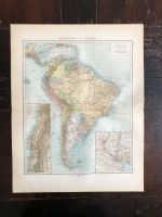 Alte XXL Landkarte um 1900: Südamerika, politische Übersicht München - Altstadt-Lehel Vorschau