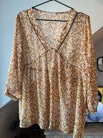Bluse/Tunika mit Blumen Promod transparent Gr 42 Hessen - Allendorf Vorschau