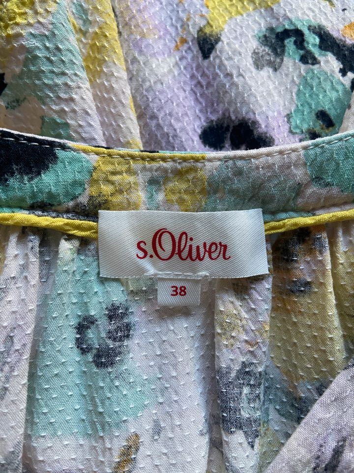 s. Oliver Geblümte Bluse / Oberteil Blumen Weiß Gelb | M 38 | Neu in Köln