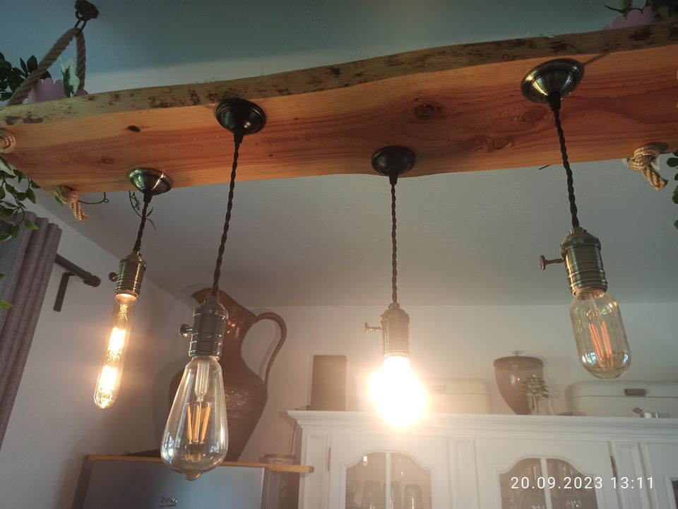 Decken Holz Lampe Einzigartig 4 LED in Schortens