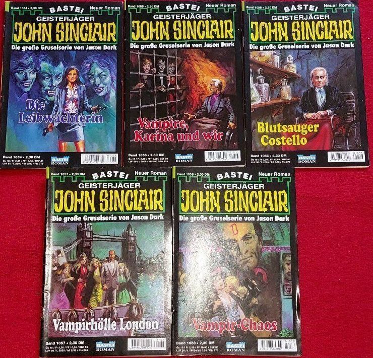 John Sinclair - 5 teilige Vampir Saga 1.Auflage Nr.1054 bis 1056 in Braunschweig
