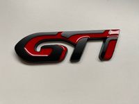 Peugeot GTI Emblem Metall Logo Sticker schwarz rot hinten Heck Niedersachsen - Kluse Vorschau