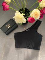 Crop Top Zara Gr. S bauchfrei one shoulder schwarz Frankfurt am Main - Ostend Vorschau