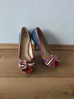 Guess Peeptoes Jeanslook rot blau 37,5 Wuppertal - Ronsdorf Vorschau