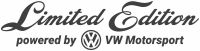 1x Limited Edition VW Volkswagen Motorsport Schriftzug Aufkleber Bayern - Stein Vorschau