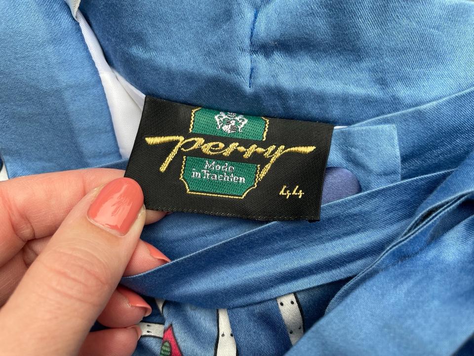Perry Trachten Landhaus Vintage Dirndl Rock Gr. 44 blau weiß in Köln