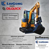 Minibagger LiuGong 9027F inkl. OilQuick Tiltrotator mit Planier- und Kabelschaufel Brandenburg - Bernau Vorschau