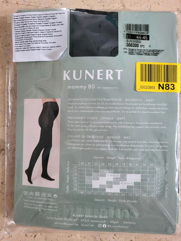 KUNERT Damen Strumpfhose Mommy 80 DEN NEU in Schwaikheim