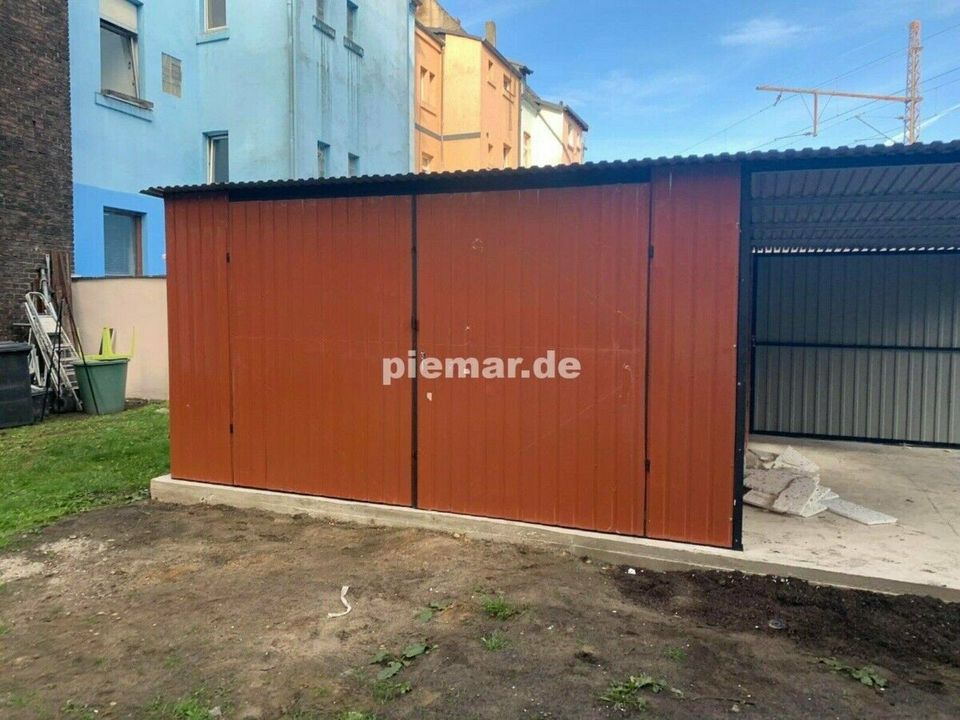 Blechgarage mit Carport 5 x 4 x 2,14 in RAL8004 Gerätehaus |8499! in Schwäbisch Hall