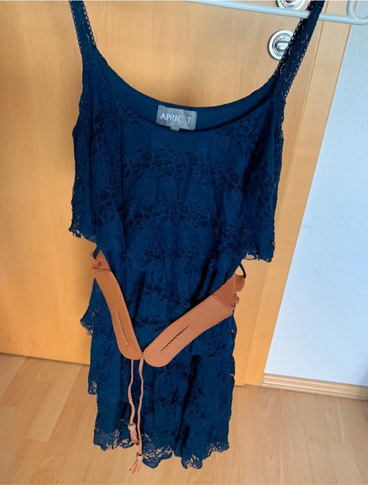 Wunderschönes Sommerkleid blau apricot Kleid Gürtel in Dillingen (Donau)