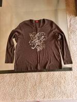 Langarm Shirt OLSEN dunkelbraun 48 XXL braun meliert Front Print Bayern - Schweinfurt Vorschau