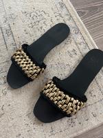 ZARA Leder Sandalen 37 schwarz Gold Schlappen Latschen Niedersachsen - Harsefeld Vorschau