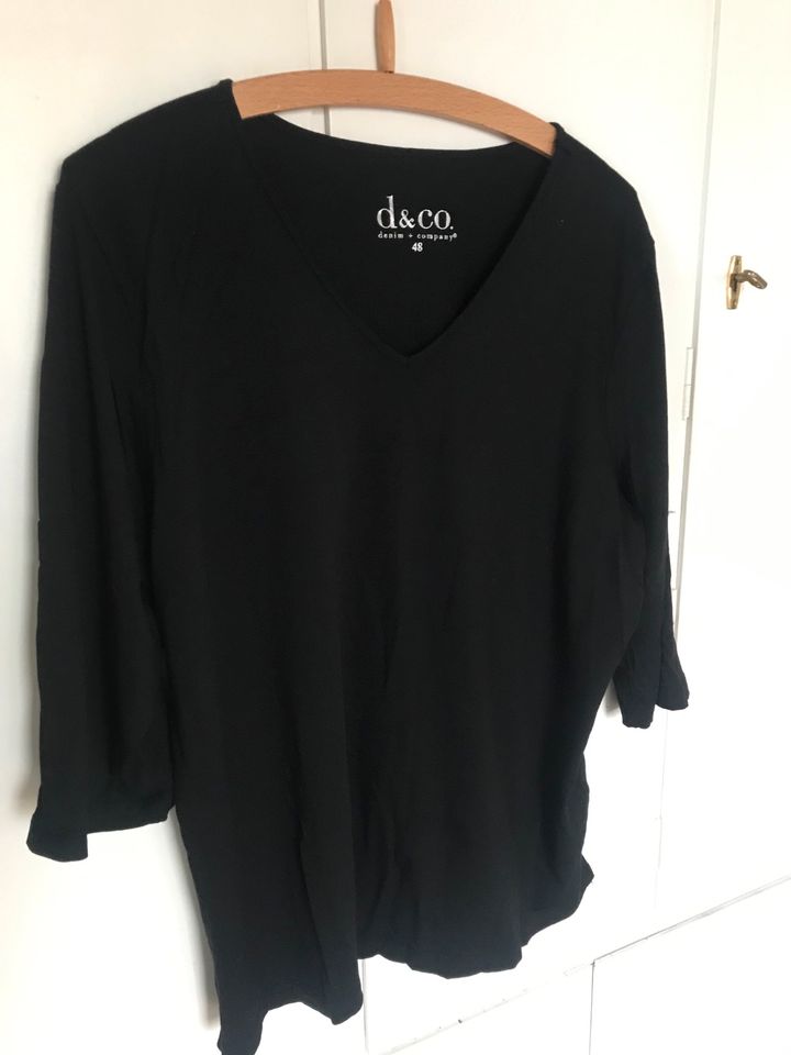 Schönes schwarzes Basic Shirt von Denim & Co in Osnabrück