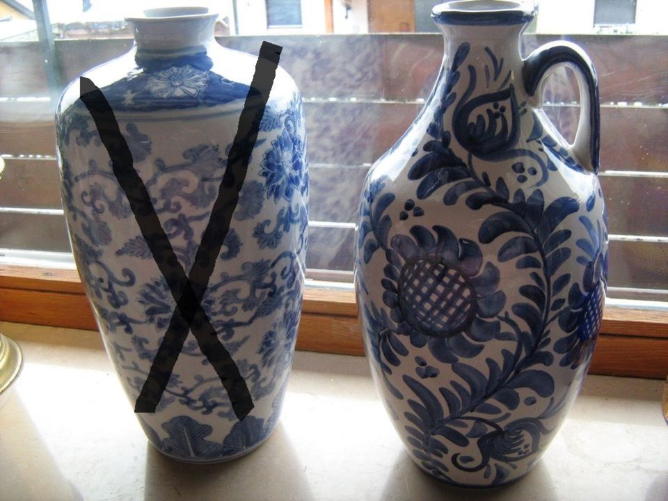 Ulmer Keramik Vase Krug mit Henkel gemarkt 32cm Vitrinen Stück in Murrhardt