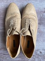 Belmondo Halbschuhe/ Loafer Gr. 41 Echt Leder Beige/ Greige Dresden - Klotzsche Vorschau