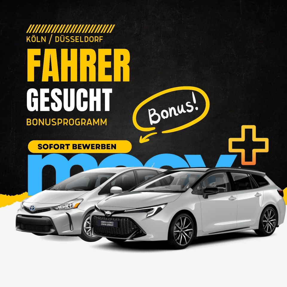 UBER Faher in Köln / Mietwagen / Personenbeförderung FreeNow Bolt in Köln