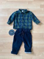 Herbst Set Flanell Hemd und gefütterte Cord Hose Gr 74 H&M Pusblu Stuttgart - Vaihingen Vorschau