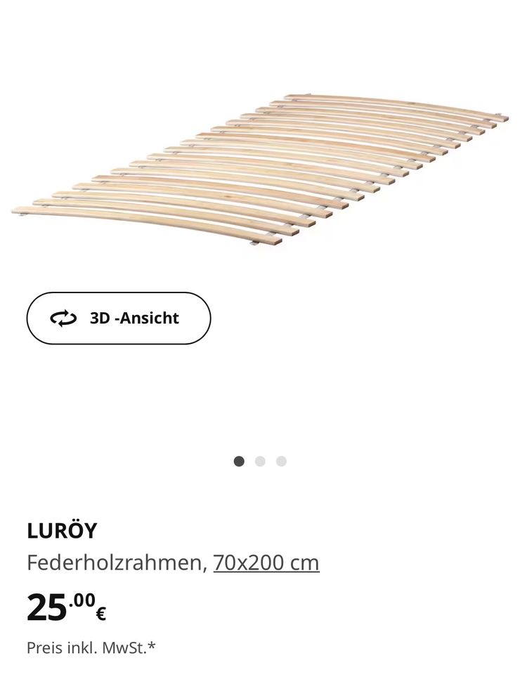 IKEA LURÖY Federholzrahmen, 70x200 cm in Kiel