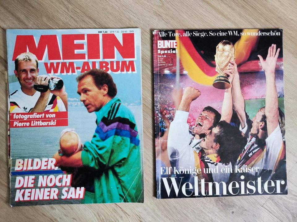 Zeitschriften Fußball-WM 1990 Beckenbauer Italia 90 in Karlstein