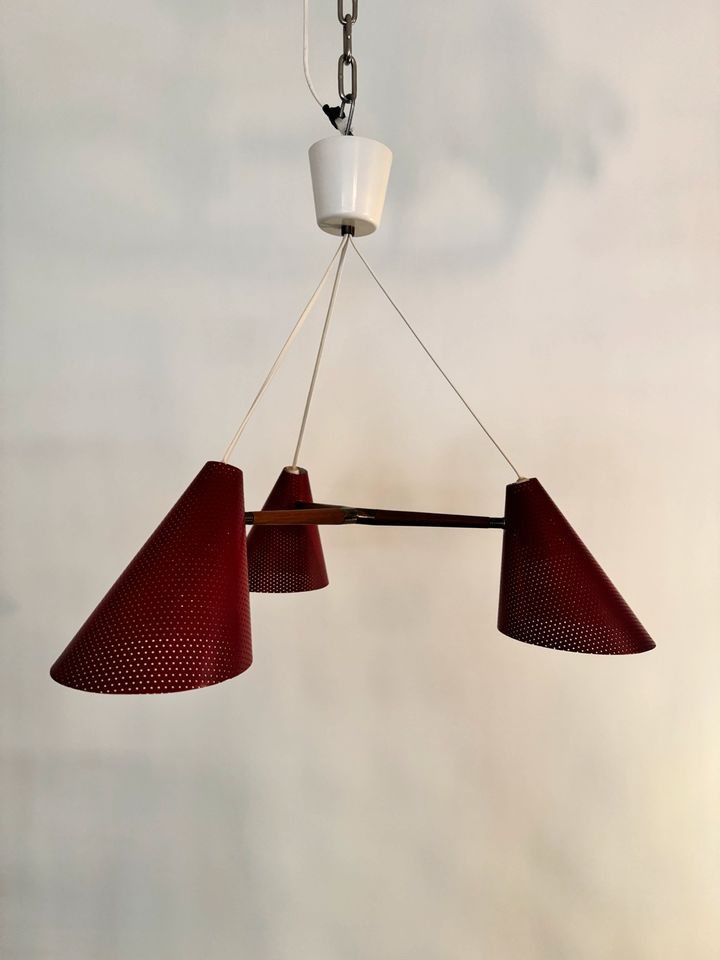 Tütenlampe Vintage Metall Lampe lamp Teak Messing Deckenlampe in Berlin