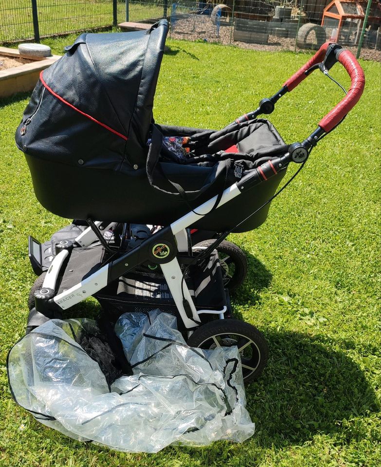 Hartan Racer GTS, Quad Achse, Bremse, Babywanne Kinderwagen in Rehlingen-Siersburg