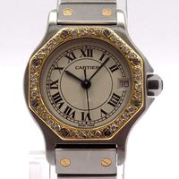 WERT 6900 €  CARTIER SANTOS QUARZ UHR PAPIERE BRILLANT vxlt 87024 Essen - Altenessen Vorschau