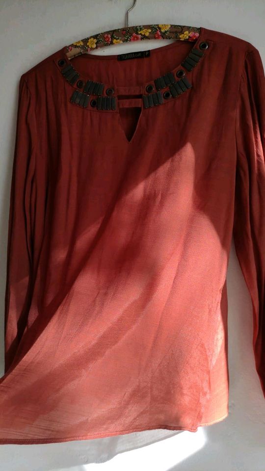 Shirt langarm Tigrara Handmade boho Bluse ethno tribal yoga chic in Bremen