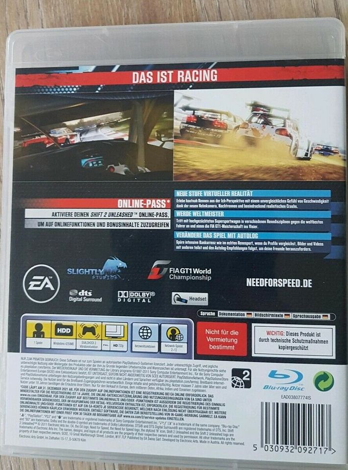 PS3-Spiel "Need for Speed-Shift Unleashed 2" in Radolfzell am Bodensee