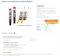 LOWTEC HiLOW 4 Megalow Tiguan Karoq kein Gepfeffert H&R Deep Rheinland-Pfalz - Nieder-Olm Vorschau