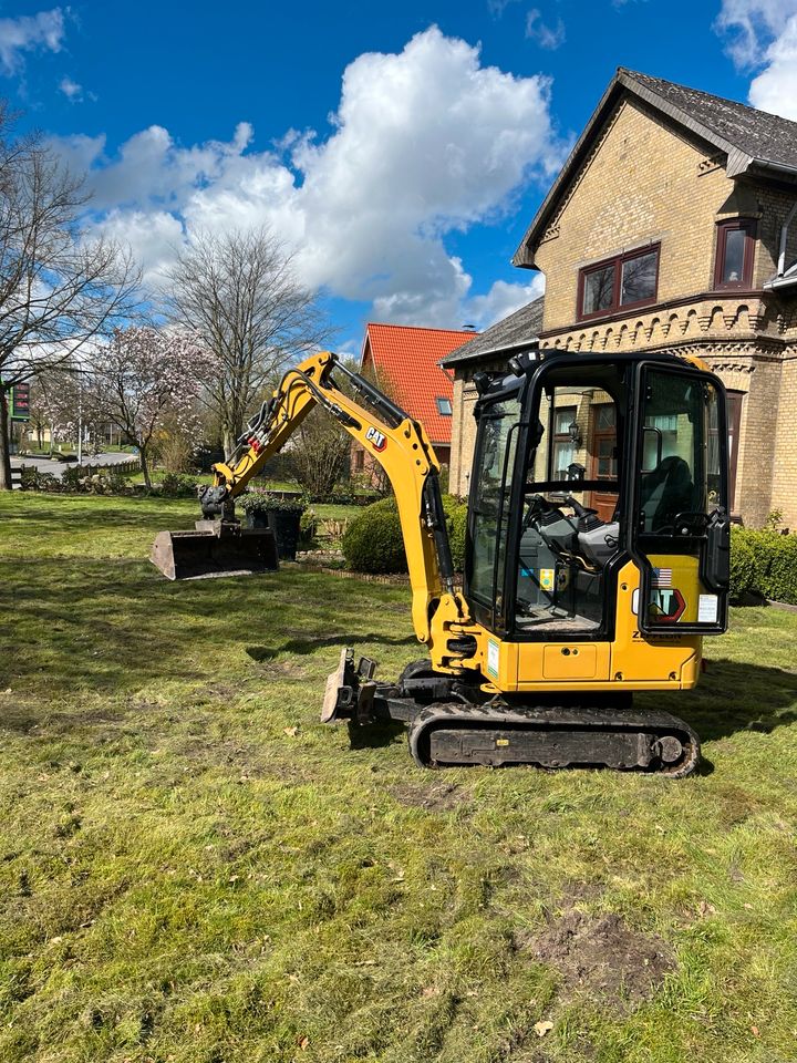 Minibagger Powertilt Klima 1,8 2t Cat 301.8 vermieten mieten in Hamdorf