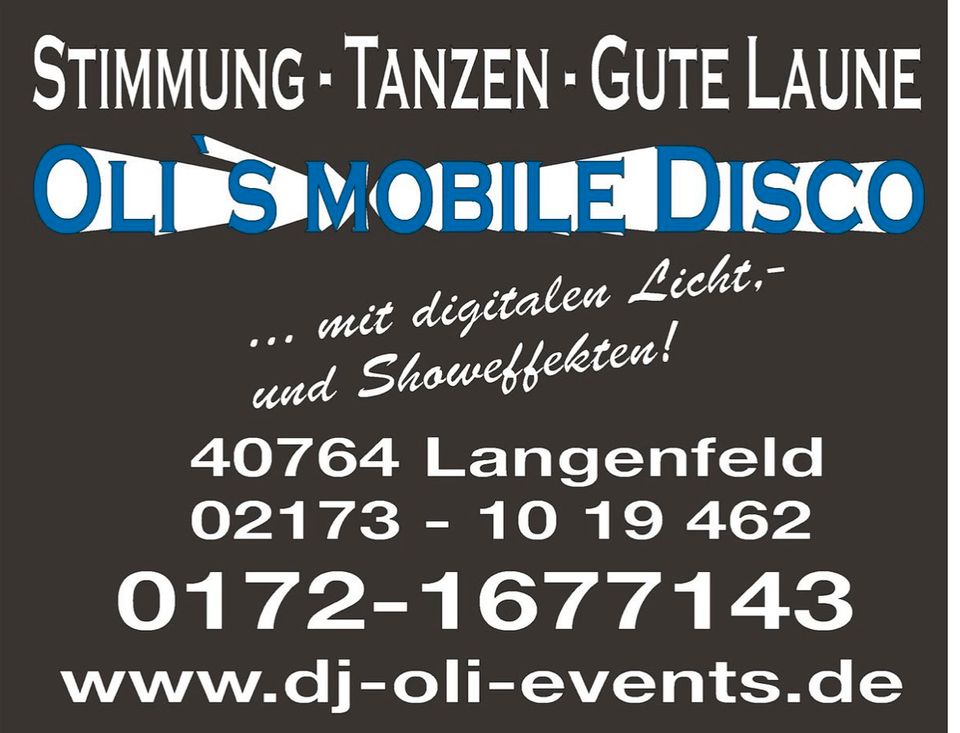 Mobile Disco / Hochzeit DJ / Mobiler DJ in Langenfeld