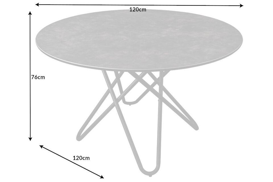 Runder Esstisch ELLIPSE 120cm anthrazit Keramik Hairpin Legs made in Italy Keramikesstisch Riess-Ambiente in Hamburg