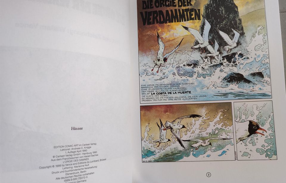 DIE ORGIE DER VERDAMMTEN Comic Art CARLSEN Album 1. Auflage 1990 in Lemgo