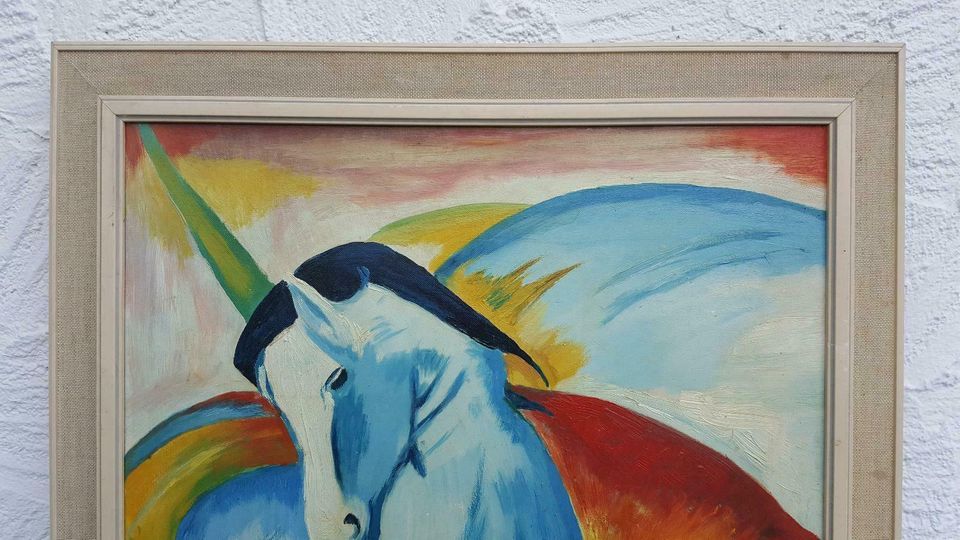 Franz Marc Ölgemälde "Blaues Pferd I" | Vorlagearbeit | Gemälde in Neunkirchen-Seelscheid