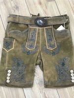 kurze Lederhose Gr 42 44 46 48 50 52 54 56 58 60, Trachtenhose Bayern - Zwiesel Vorschau