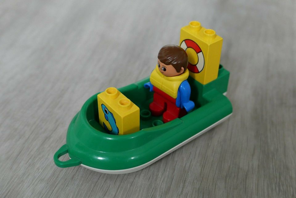 Lego Duplo Schiff, Schlauchboot, Boot, Beiboot, grün weiß in Hamburg