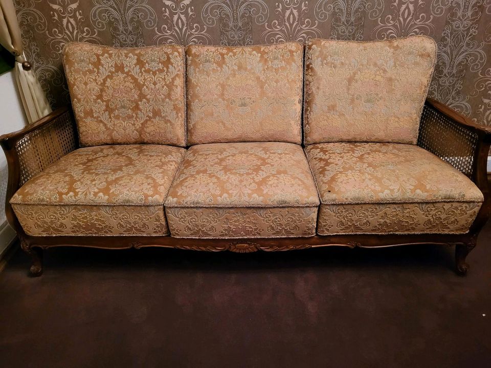 Wunderschönes Chippendale Sofa, 3-Sitzer, Wiener Geflecht in Bad Säckingen