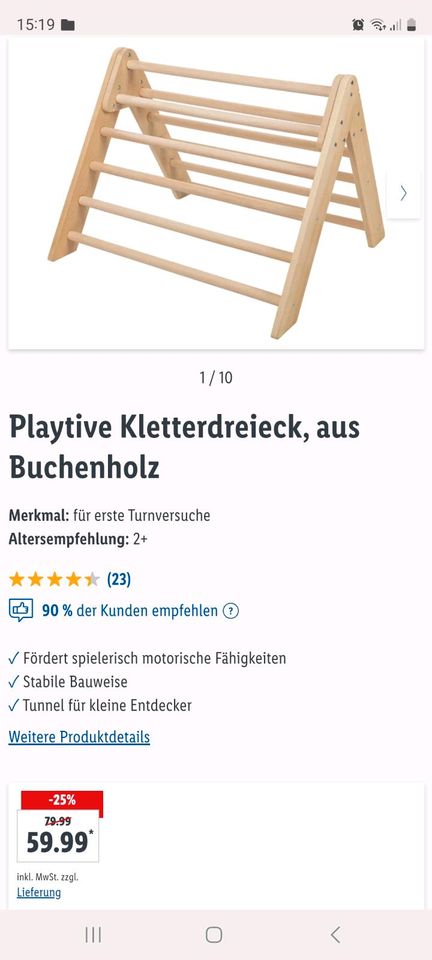 NEU Playtive Kletterdreieck aus Buchenholz in Nordrhein-Westfalen -  Remscheid | Holzspielzeug günstig kaufen, gebraucht oder neu | eBay  Kleinanzeigen ist jetzt Kleinanzeigen