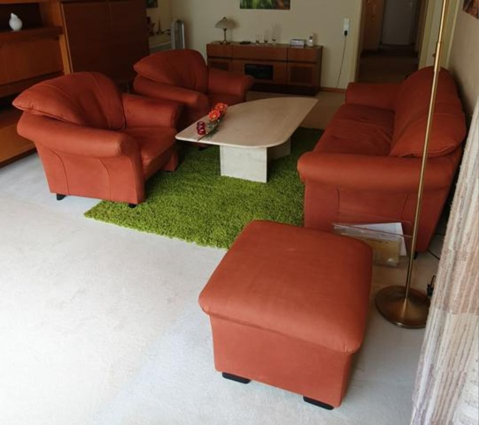 Sitzgruppe, Leder Sofa, Sitzgarnitur in Stuttgart