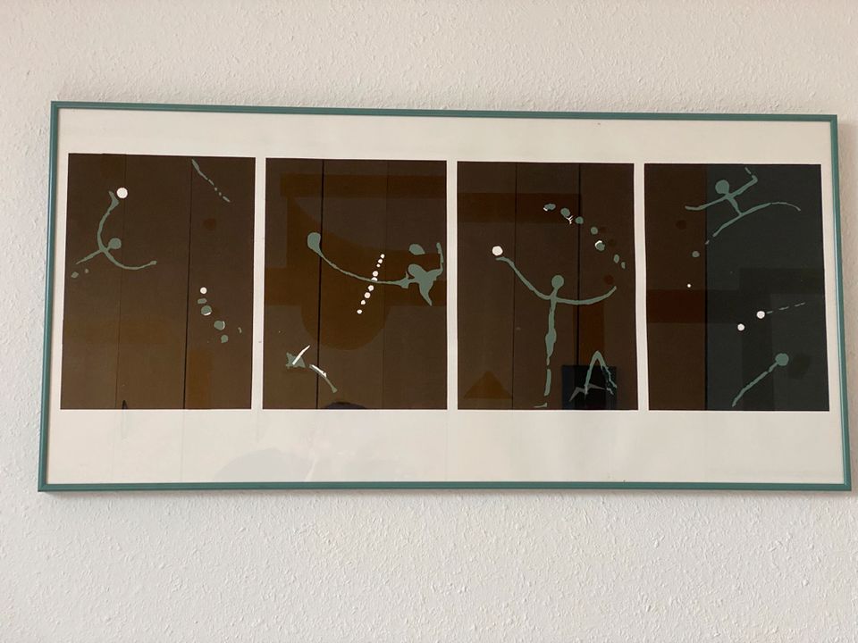 Bild Kunst Siebdruck abstrakt mit Rahmen in Osnabrück