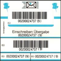 PIN AG: Marke für Zusatzleistung "Einschreiben Übergabe", weiß, p Brandenburg - Brandenburg an der Havel Vorschau