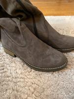 Wildlederstiefel Rieker grau Overknees Overkneestiefel, Stiefel München - Sendling-Westpark Vorschau