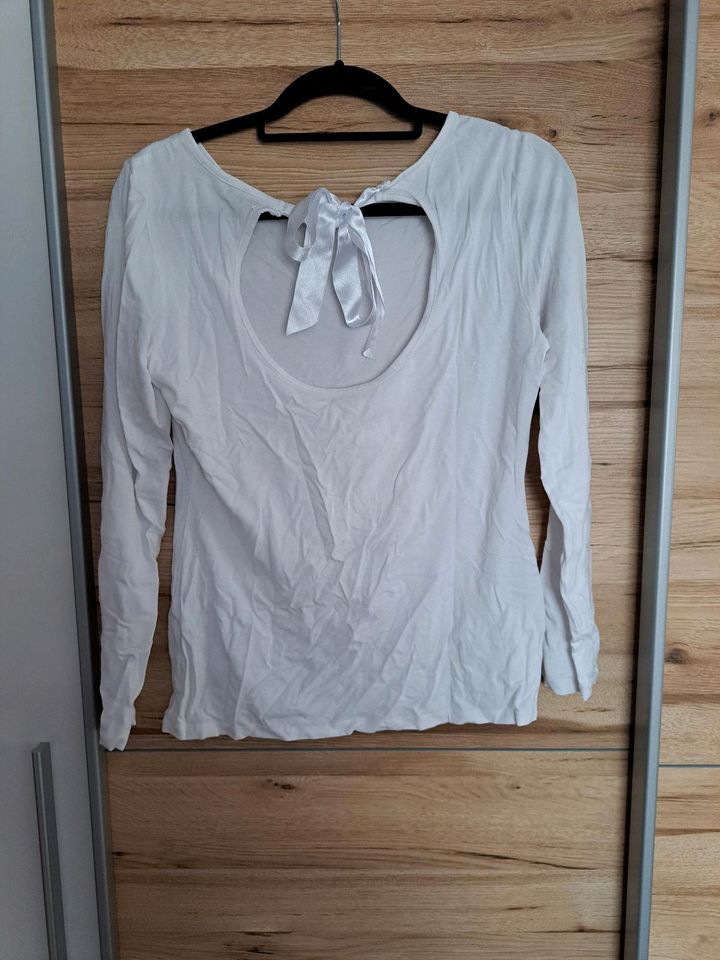 Shirt Langarmshirt weiß Damen Melrose 40 in Oberbergkirchen