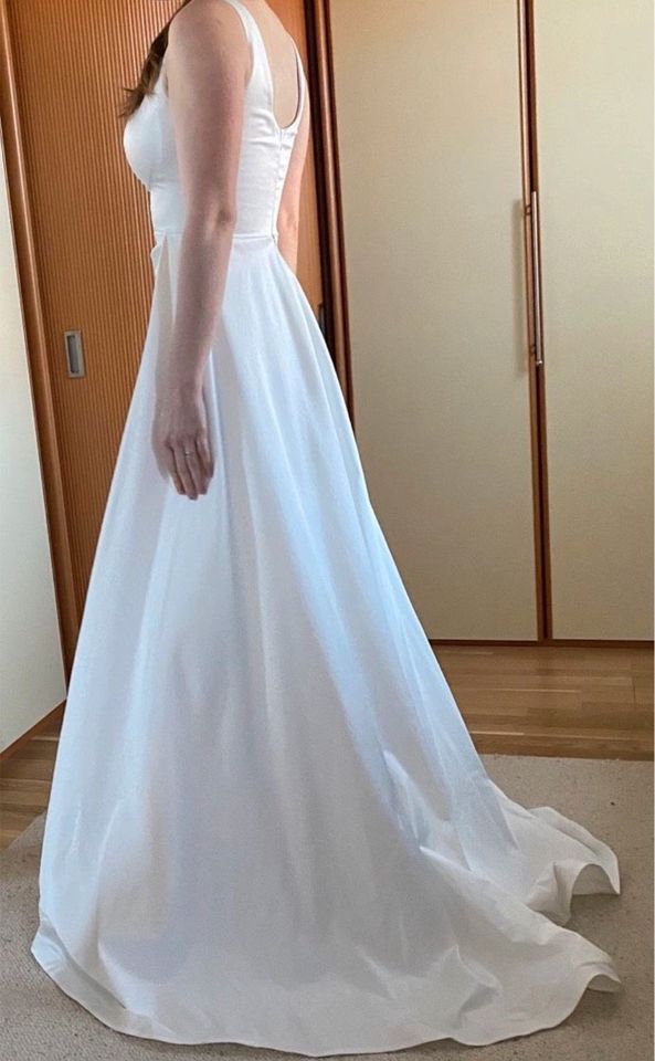 Brautkleid Hochzeitskleid Standesamtkleid Clean schlicht 36 S in Pegnitz