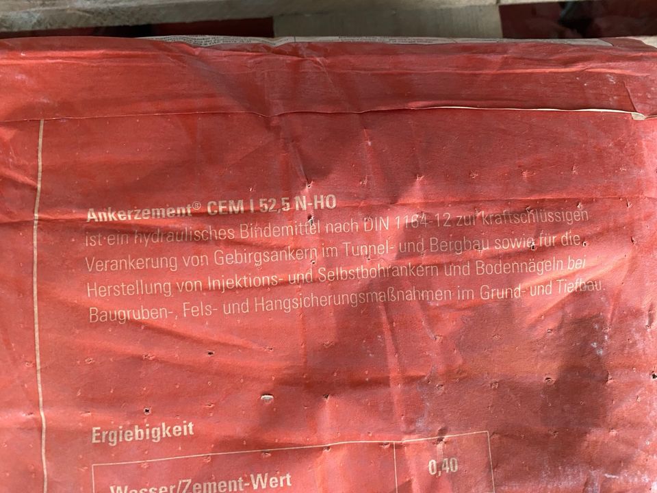 Portland Zement Ankerzement CEM-1 52,5-N H0 Schwenk hochfest in Weinheim