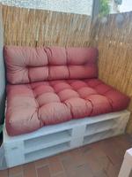 Paletten Couch 2x weiße Paletten Hessen - Obertshausen Vorschau