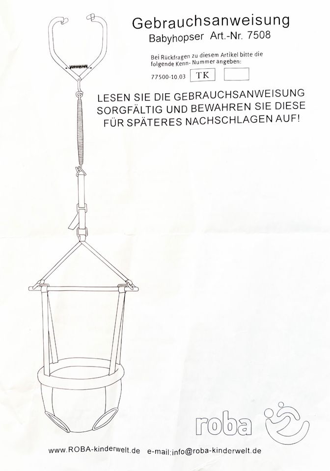 Roba Babyhopser, Hopser, Baby Schaukel, Türhopser in Frankfurt am Main