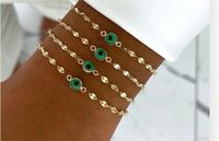 585er gelbgold Armband Green Eye Wuppertal - Barmen Vorschau