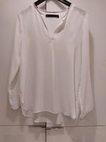 Weiße Bluse Zara mit Lederdetails/Bluse weiß/weißes Shirt XS Bayern - Kulmain Vorschau